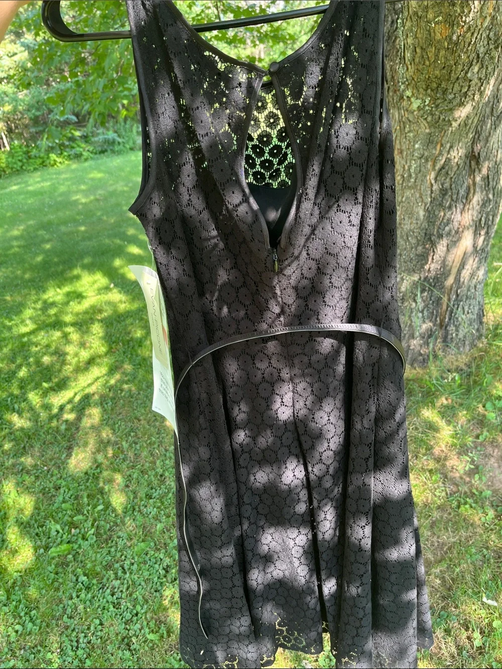 Evan Picone Black Lace Backless Sleeveless Dress - Picture 3 of 5